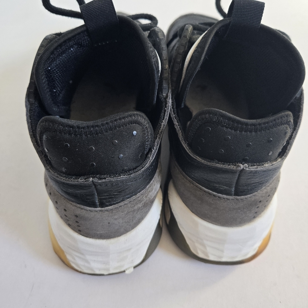 Adidas Streetball Shoes Mens Size 8.5 Black Aqua Retro Leather Suede EE4968 - Picture 4 of 6